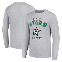 NHL Heather Gray Dallas Stars Starter Logo Long Sleeve T-Shirt