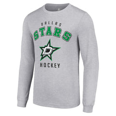 NHL Heather Gray Dallas Stars Starter Logo Long Sleeve T-Shirt