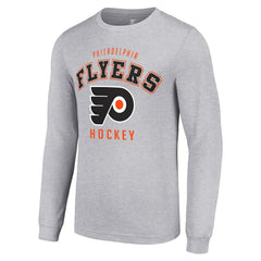 NHL Heather Gray Philadelphia Flyers Starter Logo Long Sleeve T-Shirt