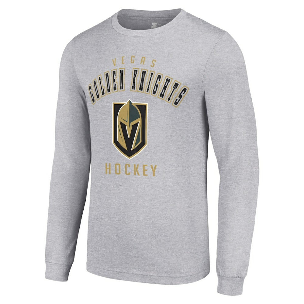 NHL Heather Gray Vegas Golden Knights Starter Logo Long Sleeve T-Shirt