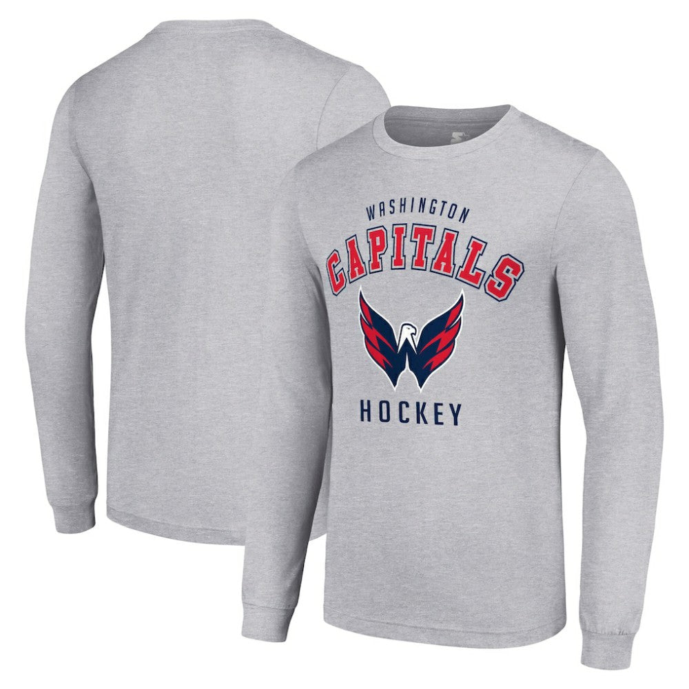 NHL Heather Gray Washington Capitals Starter Logo Long Sleeve T-Shirt