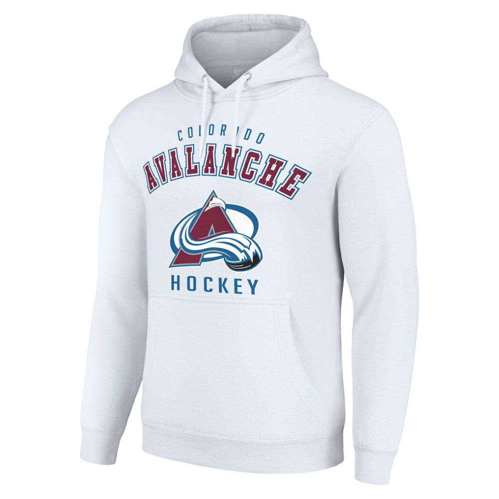 NHL White Colorado Avalanche Starter Logo Pullover Hoodie