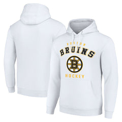 NHL White Boston Bruins Starter Logo Pullover Hoodie