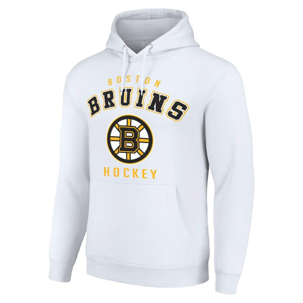 NHL White Boston Bruins Starter Logo Pullover Hoodie