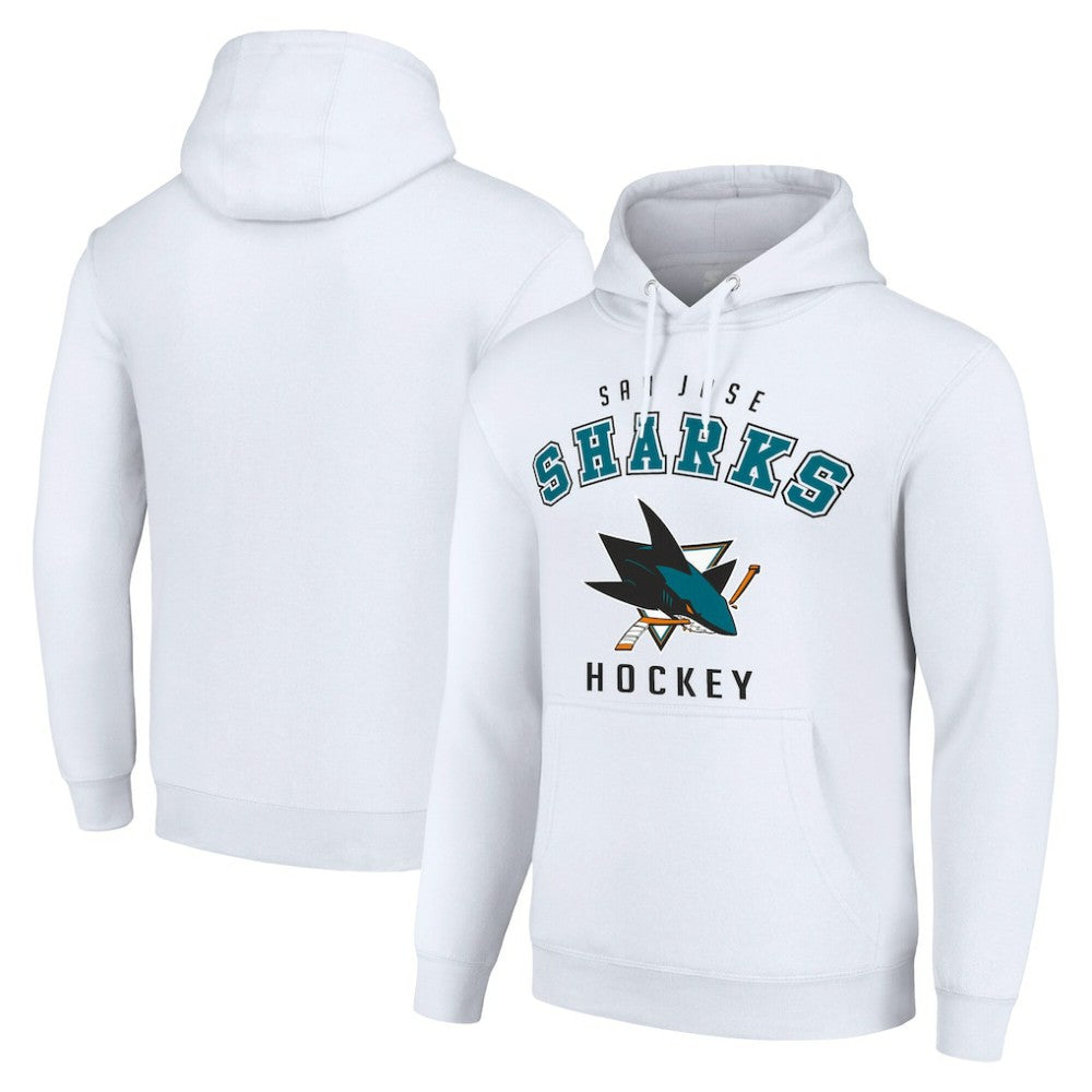 NHL White San Jose Sharks Starter Logo Pullover Hoodie
