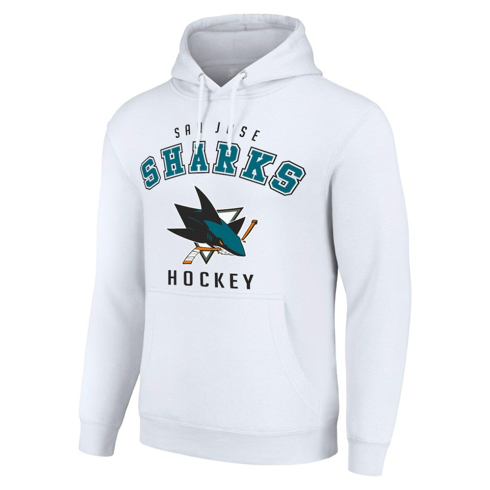 NHL White San Jose Sharks Starter Logo Pullover Hoodie