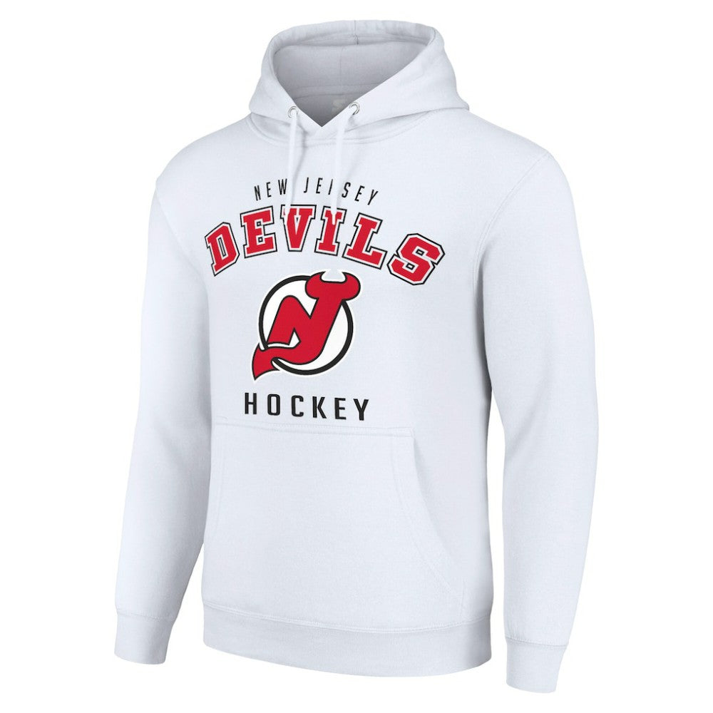 NHL White New Jersey Devils Starter Logo Pullover Hoodie