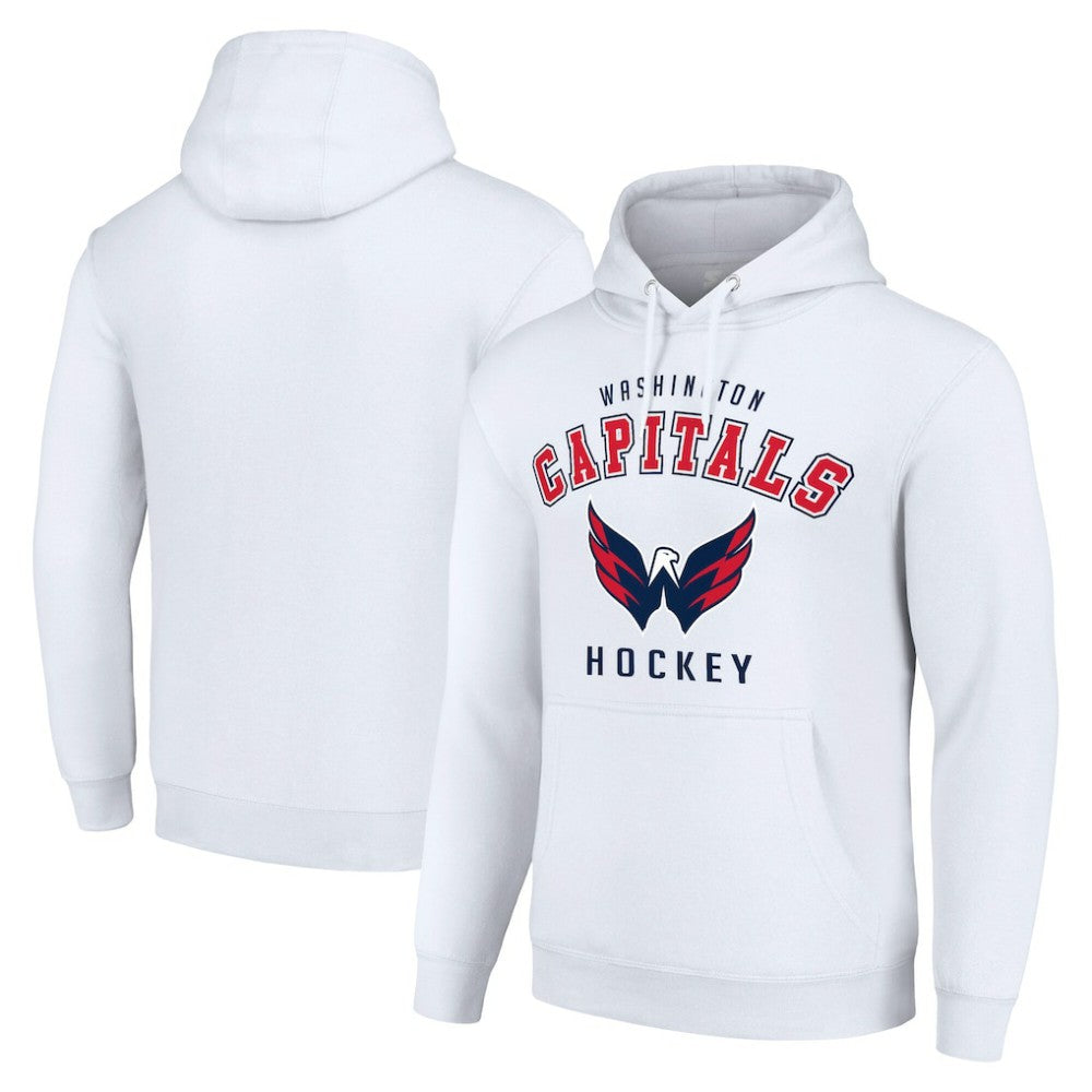 NHL White Washington Capitals Starter Logo Pullover Hoodie