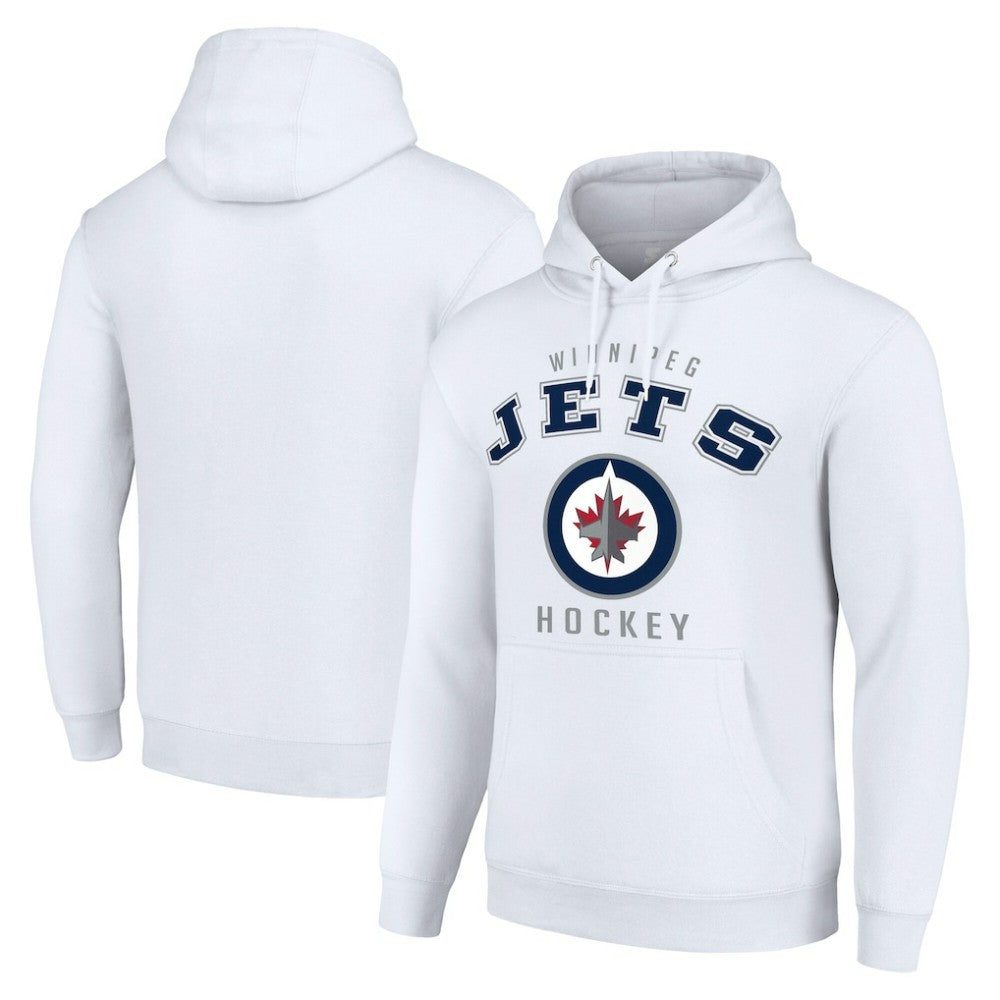 NHL White Winnipeg Jets Starter Logo Pullover Hoodie
