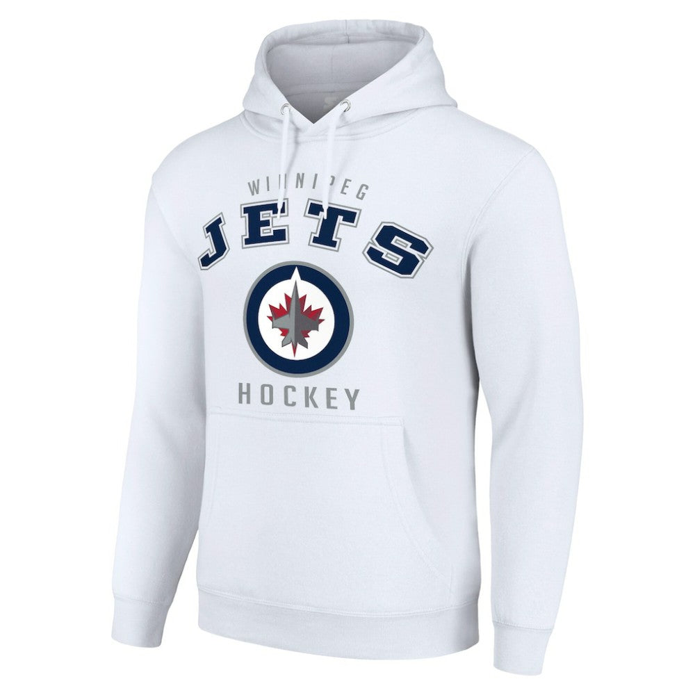 NHL White Winnipeg Jets Starter Logo Pullover Hoodie