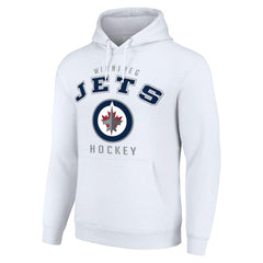NHL White Winnipeg Jets Starter Logo Pullover Hoodie