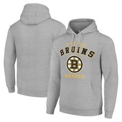 NHL Heather Gray Boston Bruins Starter Logo Pullover Hoodie