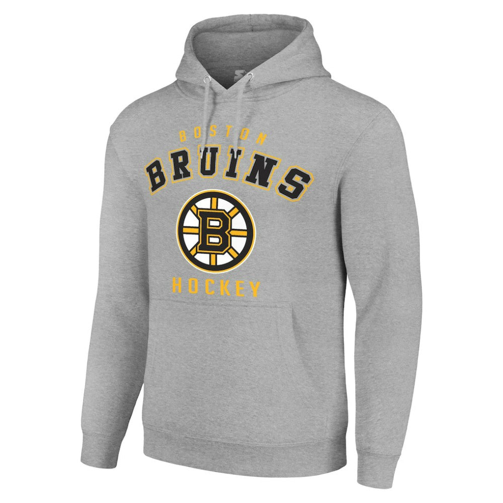 NHL Heather Gray Boston Bruins Starter Logo Pullover Hoodie