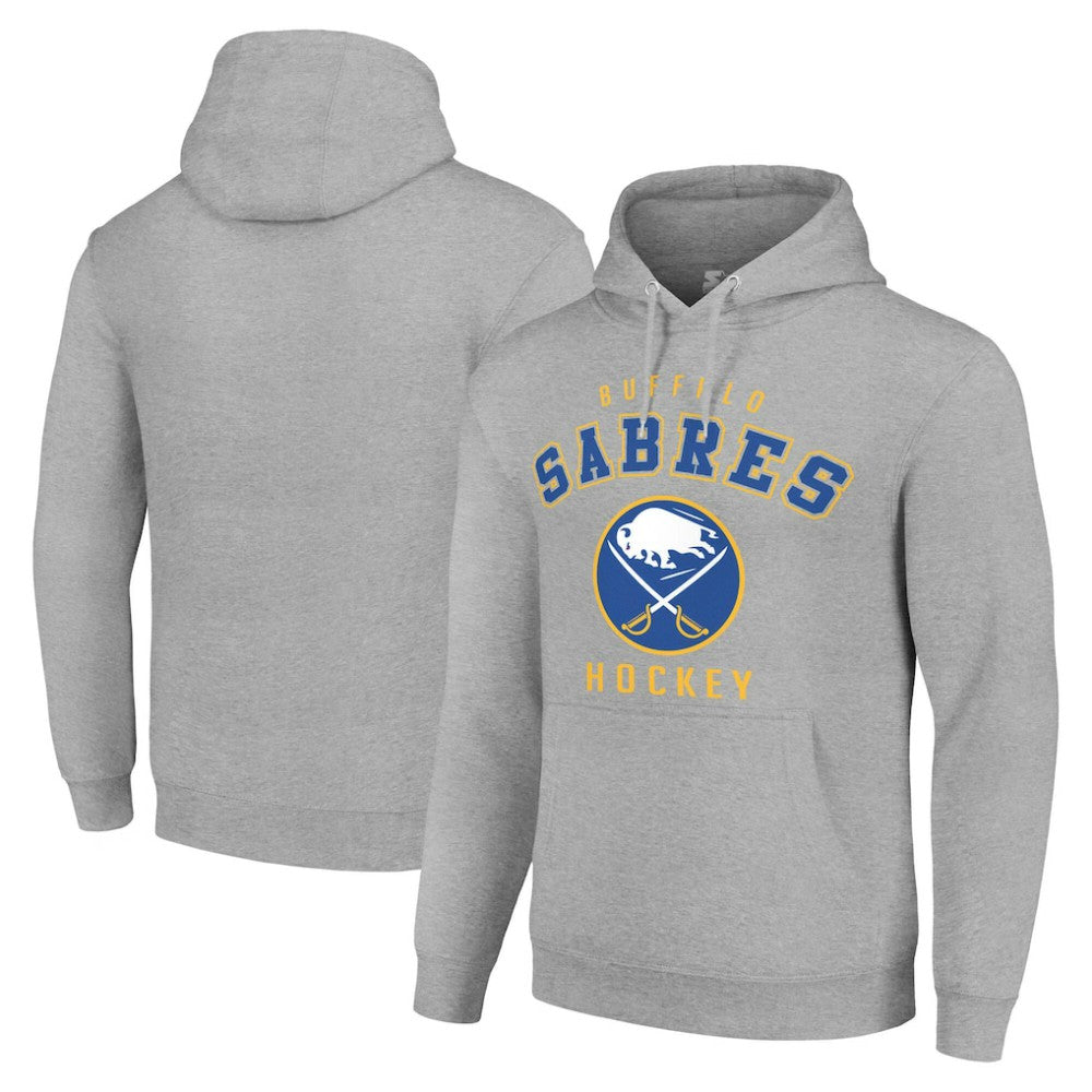 NHL Heather Gray Buffalo Sabres Starter Logo Pullover Hoodie
