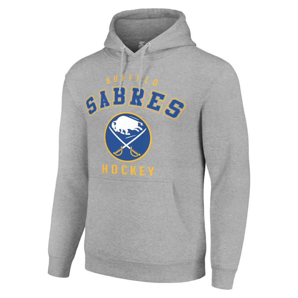 NHL Heather Gray Buffalo Sabres Starter Logo Pullover Hoodie
