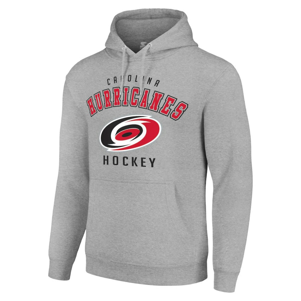 NHL Heather Gray Carolina Hurricanes Starter Logo Pullover Hoodie