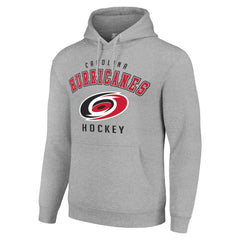 NHL Heather Gray Carolina Hurricanes Starter Logo Pullover Hoodie