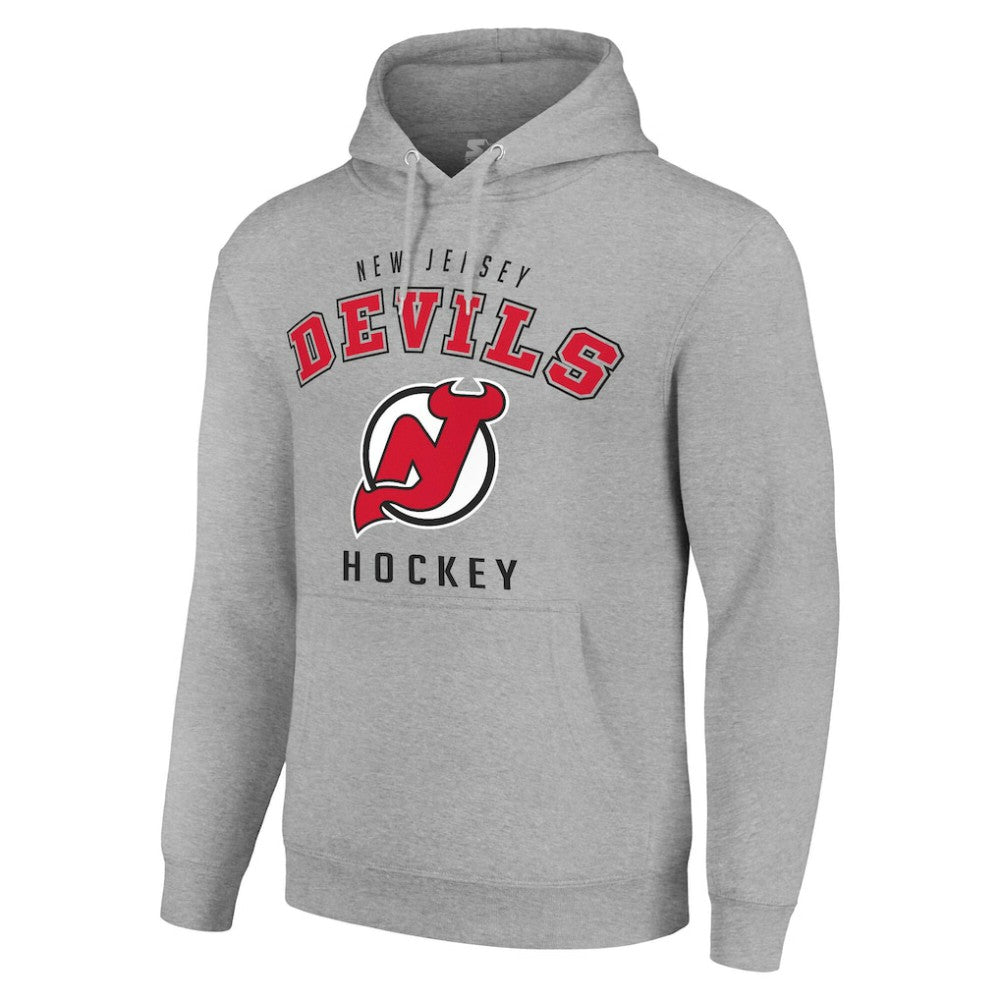 NHL Heather Gray New Jersey Devils Starter Logo Pullover Hoodie