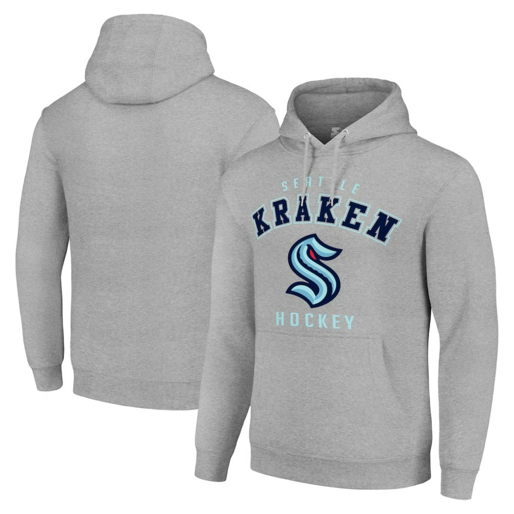 NHL Heather Gray Seattle Kraken Starter Logo Pullover Hoodie
