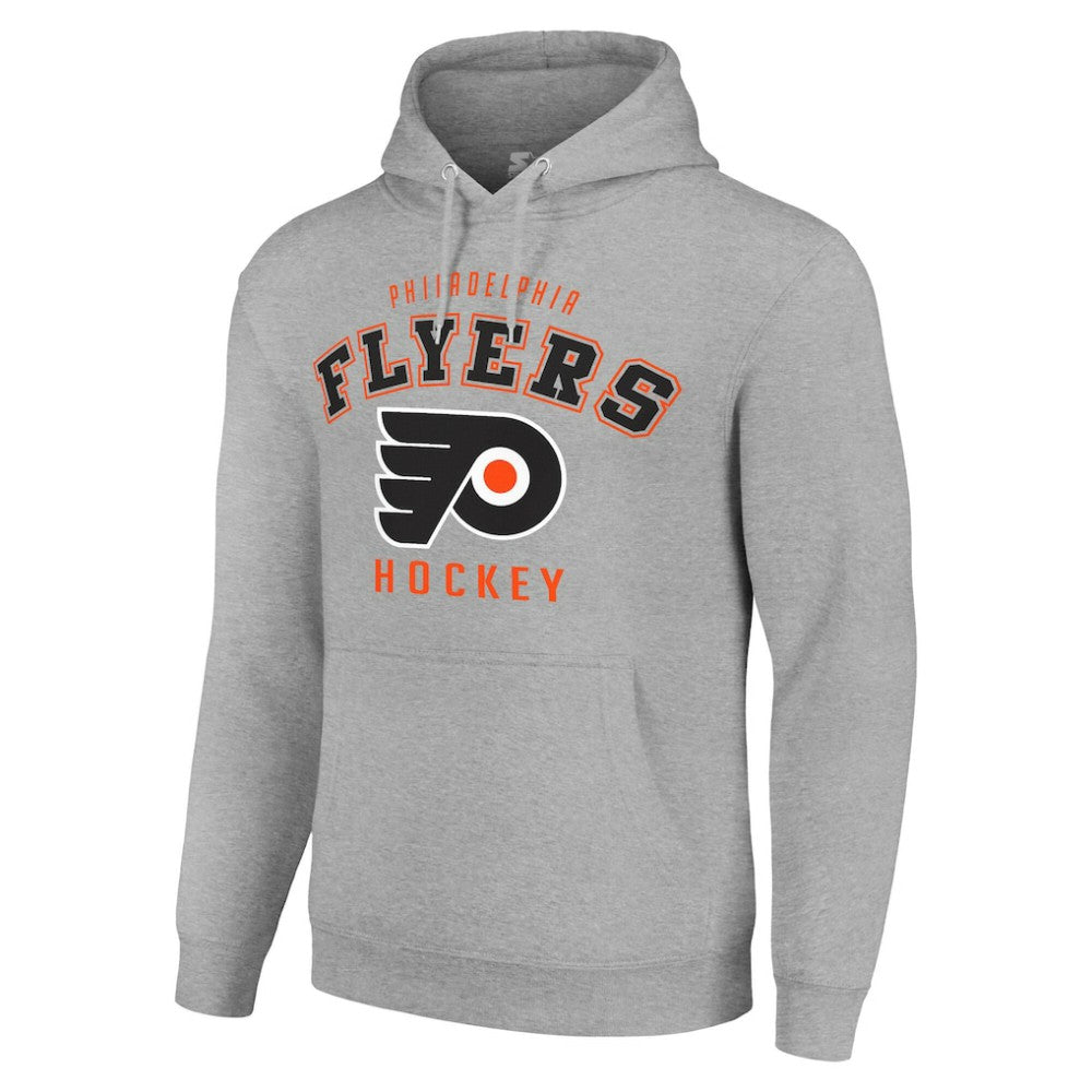 NHL Heather Gray Philadelphia Flyers Starter Logo Pullover Hoodie
