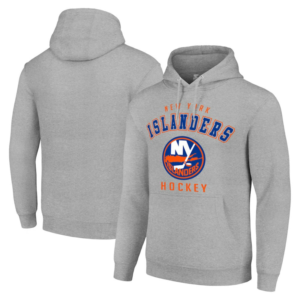 NHL Heather Gray New York Islanders Starter Logo Pullover Hoodie