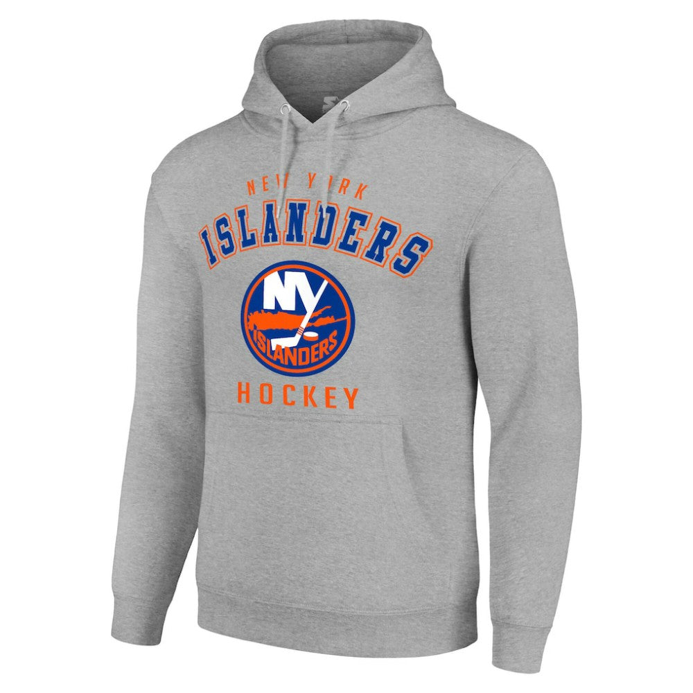 NHL Heather Gray New York Islanders Starter Logo Pullover Hoodie