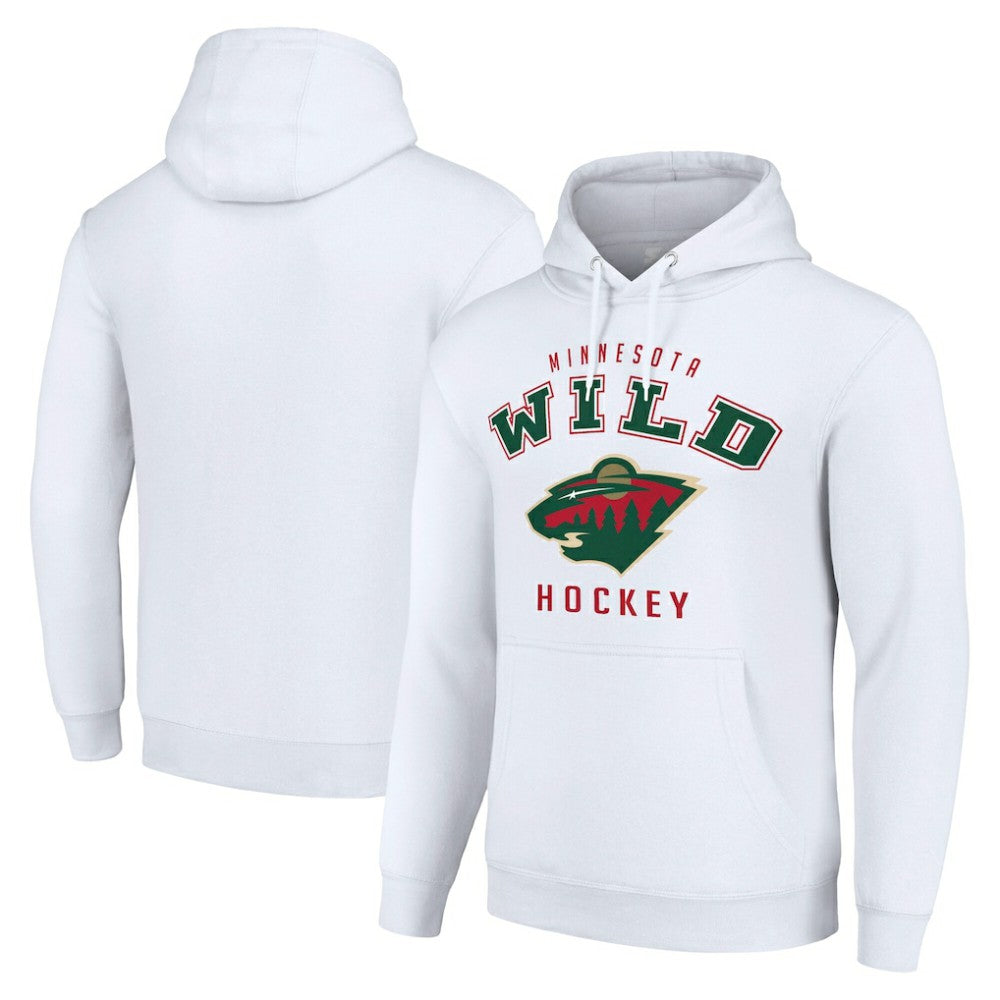 NHL White Minnesota Wild Starter Logo Pullover Hoodie