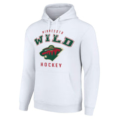 NHL White Minnesota Wild Starter Logo Pullover Hoodie