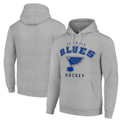 NHL Heather Gray St. Louis Blues Starter Logo Pullover Hoodie