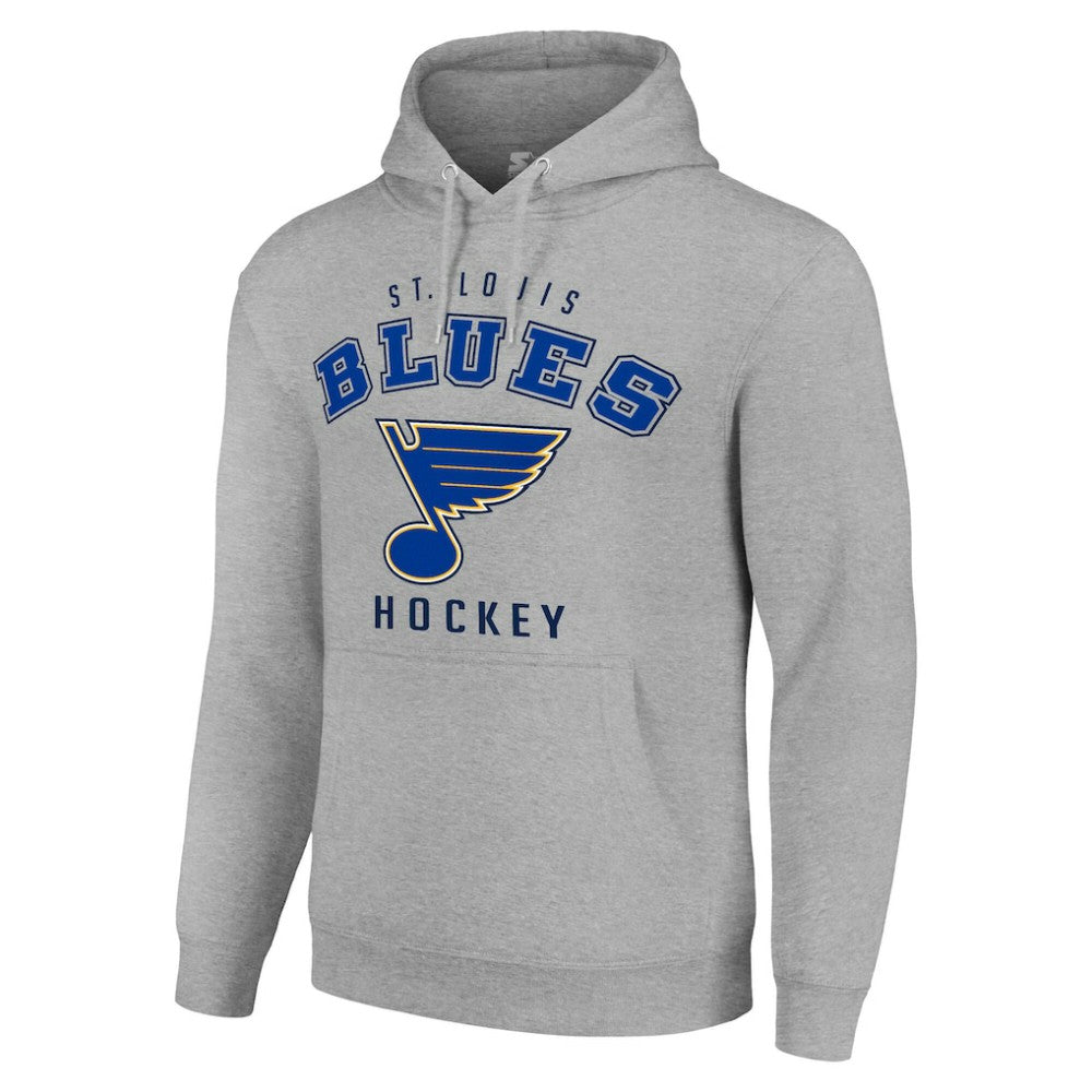 NHL Heather Gray St. Louis Blues Starter Logo Pullover Hoodie