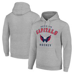NHL Heather Gray Washington Capitals Starter Logo Pullover Hoodie