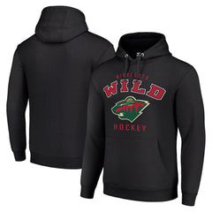NHL Black Minnesota Wild Starter Logo Pullover Hoodie