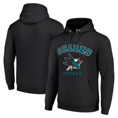 NHL Black San Jose Sharks Starter Logo Pullover Hoodie