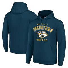 NHL Navy Nashville Predators Starter Logo Pullover Hoodie