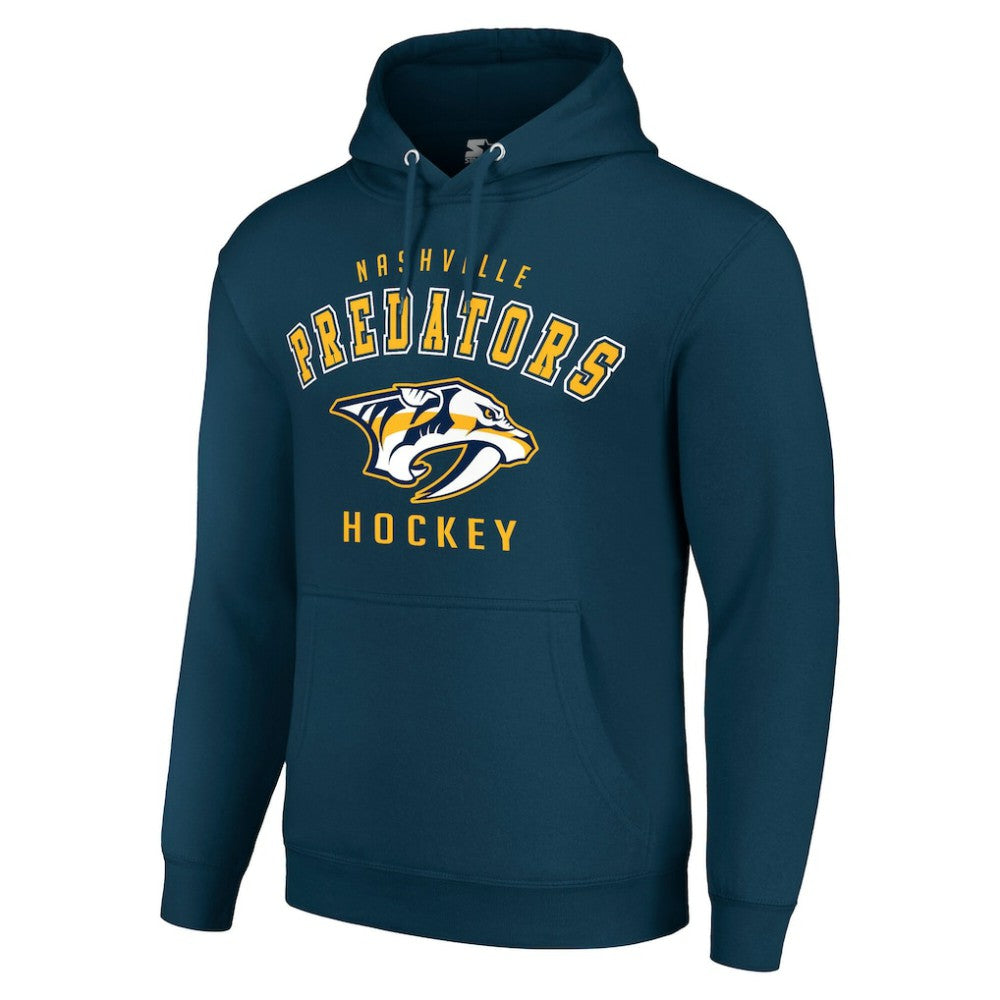 NHL Navy Nashville Predators Starter Logo Pullover Hoodie