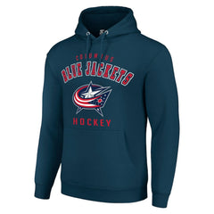 NHL Navy Columbus Blue Jackets Starter Logo Pullover Hoodie