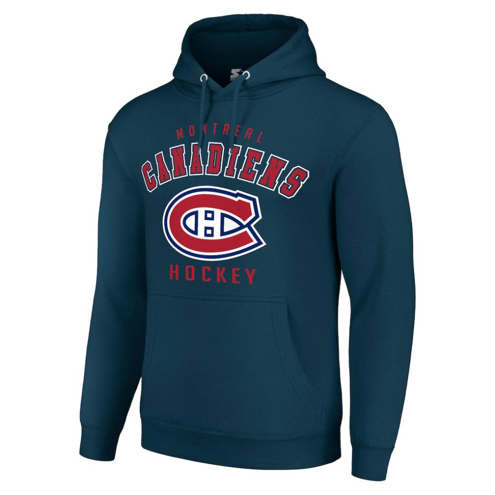 NHL Navy Montreal Canadiens Starter Logo Pullover Hoodie