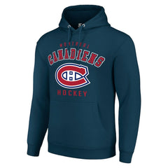 NHL Navy Montreal Canadiens Starter Logo Pullover Hoodie