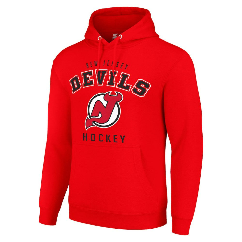 NHL Red New Jersey Devils Starter Logo Pullover Hoodie