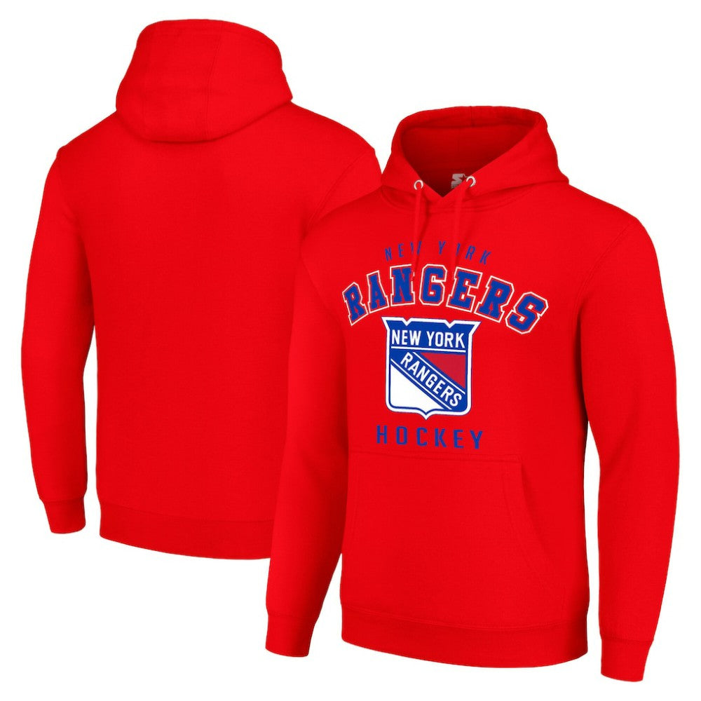 NHL Red New York Rangers Starter Logo Pullover Hoodie