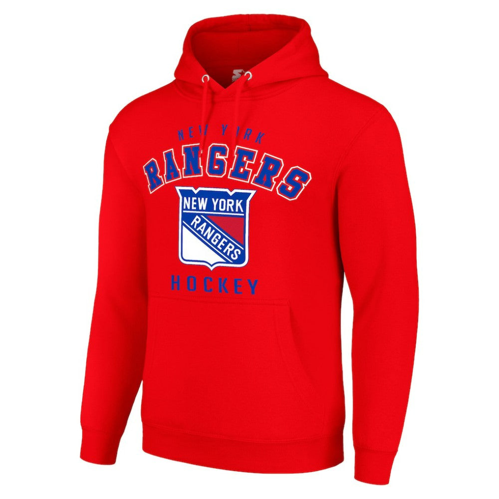 NHL Red New York Rangers Starter Logo Pullover Hoodie