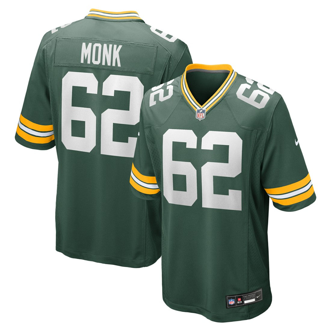 Jacob Monk  Game Jersey - Green Bay Packers