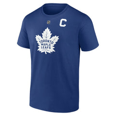 NHL Blue Auston Matthews Toronto Maple Leafs Fanatics Authentic Stack Name & Number T-Shirt
