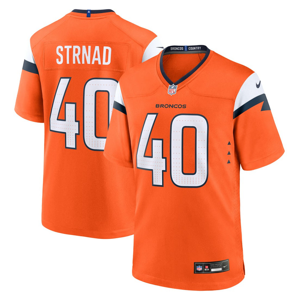 Justin Strnad  Team Game Jersey - Denver Broncos