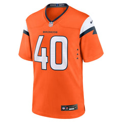Justin Strnad  Team Game Jersey - Denver Broncos