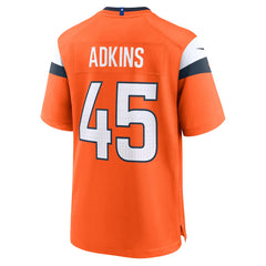 Nate Adkins  Team Game Jersey - Denver Broncos