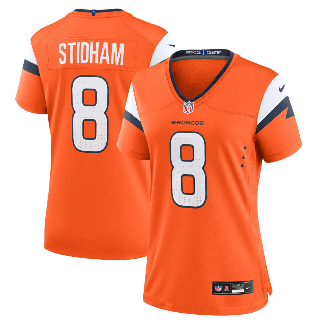 Jarrett Stidham  Women's Team Game Jersey - Denver Broncos