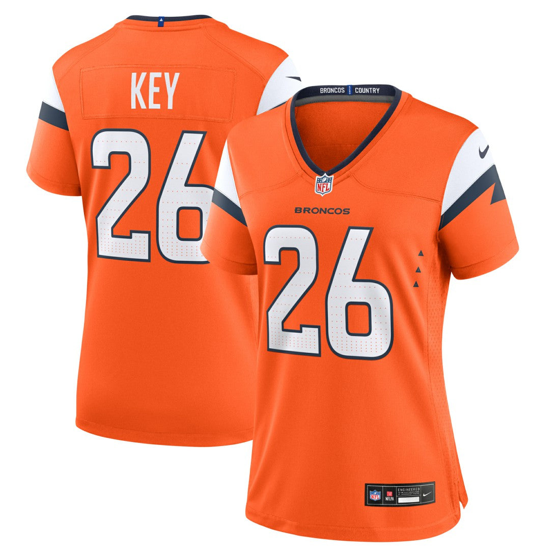 Devon Key  Women's Team Game Jersey - Denver Broncos