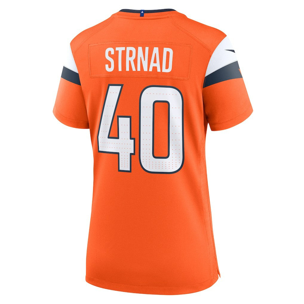Justin Strnad  Women's Team Game Jersey - Denver Broncos