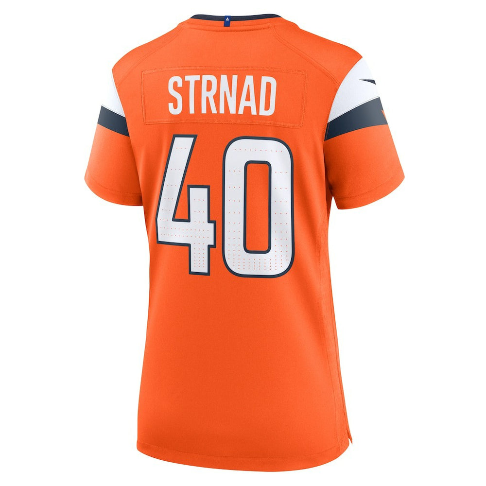 Justin Strnad  Women's Team Game Jersey - Denver Broncos